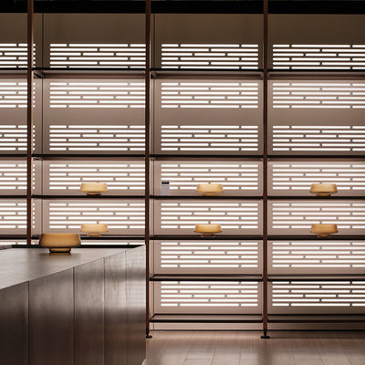 qualità  Anodized Aluminium Home Furniture Modular Bookcase Wall System With Led Lights fabbrica