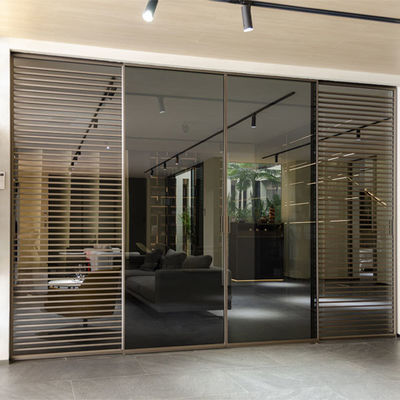 Porte scorrevoli interne a balcone in alluminio grigio ODM