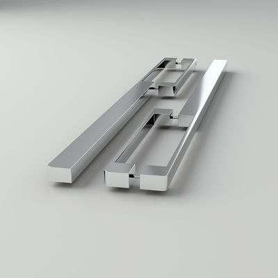Manicelle per porte da cucina in alluminio cromato spazzolato da 128 mm per armadio
