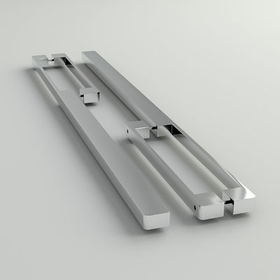 Manicelle per porte da cucina in alluminio cromato spazzolato da 128 mm per armadio