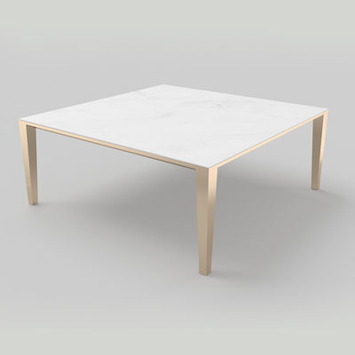 Quadratura di alluminio per la casa Centro di arredamento Tavolo da tè in marmo bianco Altezza 180 mm