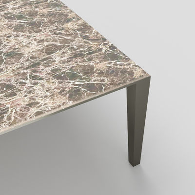 Arredamento per la casa in alluminio personalizzato 6 mm Tavolo da pranzo in marmo 4 posti Quadrato