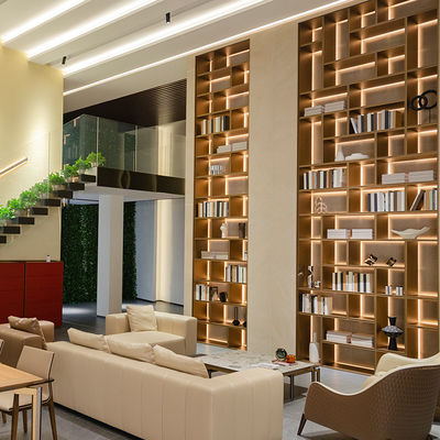 Arredamento per la casa in alluminio moderno libreria modulare