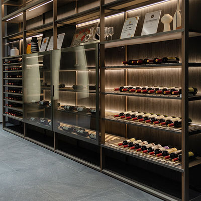 Cucina vetro dispensa armadio armadio muro Almirah con porta di vetro porta vino