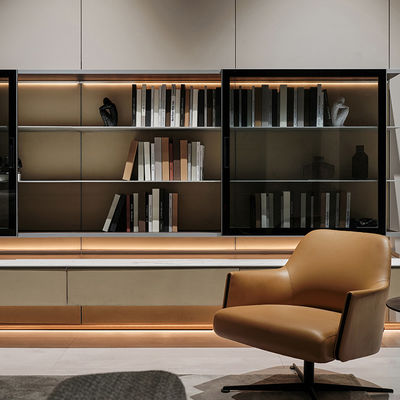 Modern Aluminum Modular Cabinet Buffet Hutch Unit a muro stile minimalista