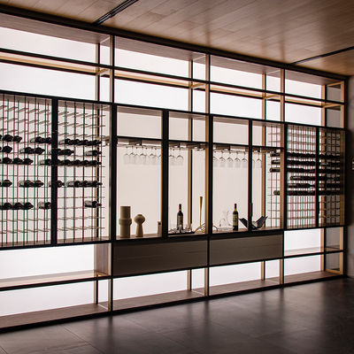 Bar Wine Aluminum Modular Cabinet Almirah Pareti Rack Per Cucina