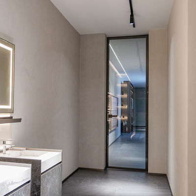 Porta bagno in vetro temperato Aluminio Swing Magnetic Screen