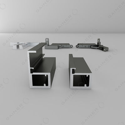 Commercial Aluminum Alloy Modular Kitchenette Cabinet Porta in vetro senza cornice