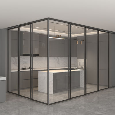 8 mm spessore alluminio interno porte scorrevoli in vetro per il soggiorno divisorio