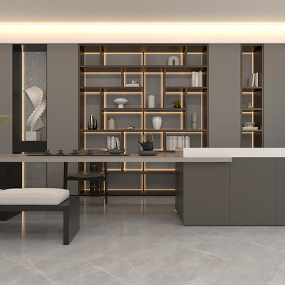 ODM angolo cucina modulare armadio vetrina di archiviazione vetrina con luci