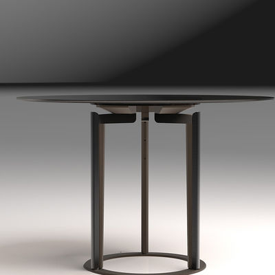 OEM mobili da soggiorno di lusso gambe nere tavolo da pranzo rotondo