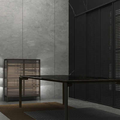 Credenza moderna in vetro alluminio di lusso personalizzata per soggiorno