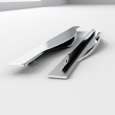 Arredamento camera da letto Hardware Maniglia Armadio Chrome Cassetto cassetto Spurgato Tirare Maniglia di alluminio