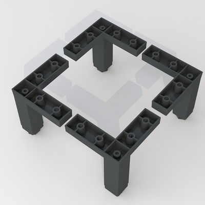 Divano in alluminio cromato Piedi quadrati a forma di 100 mm